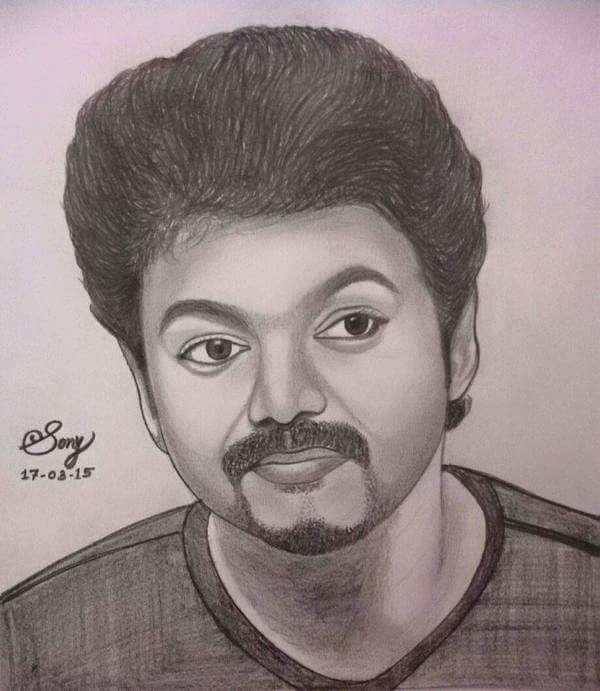  Pencil Sketch Bigil Vijay Drawing Easy