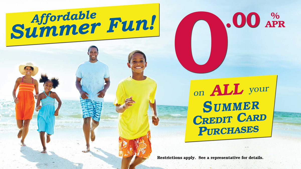 FirstCommSTL's tweet image. It's Summer! Save Some Money with Our #CreditCard Promotion! #FamilyFun goo.gl/Ww5t2w