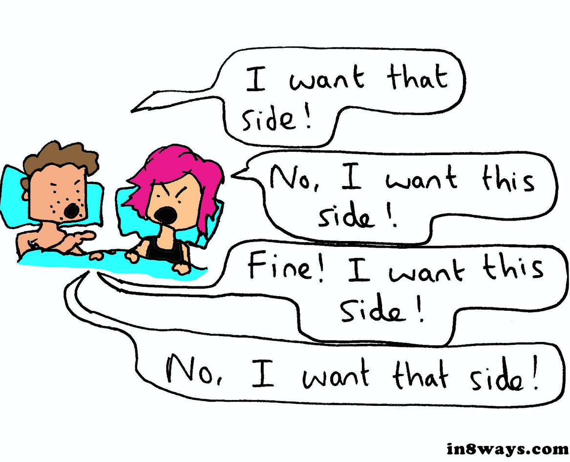 In8Ways's tweet photo. Arguing 'side of the bed rights'. 8 Weird Things Couples Do: http://t.co/6VDqzRVLzf
#relationships #couples http://t.co/mu6GMFT55A