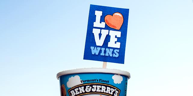 benandjerrys's tweet photo. LOVE wins!!! #LoveIsLove #MarriageEquality http://t.co/Myt9cwFB7d