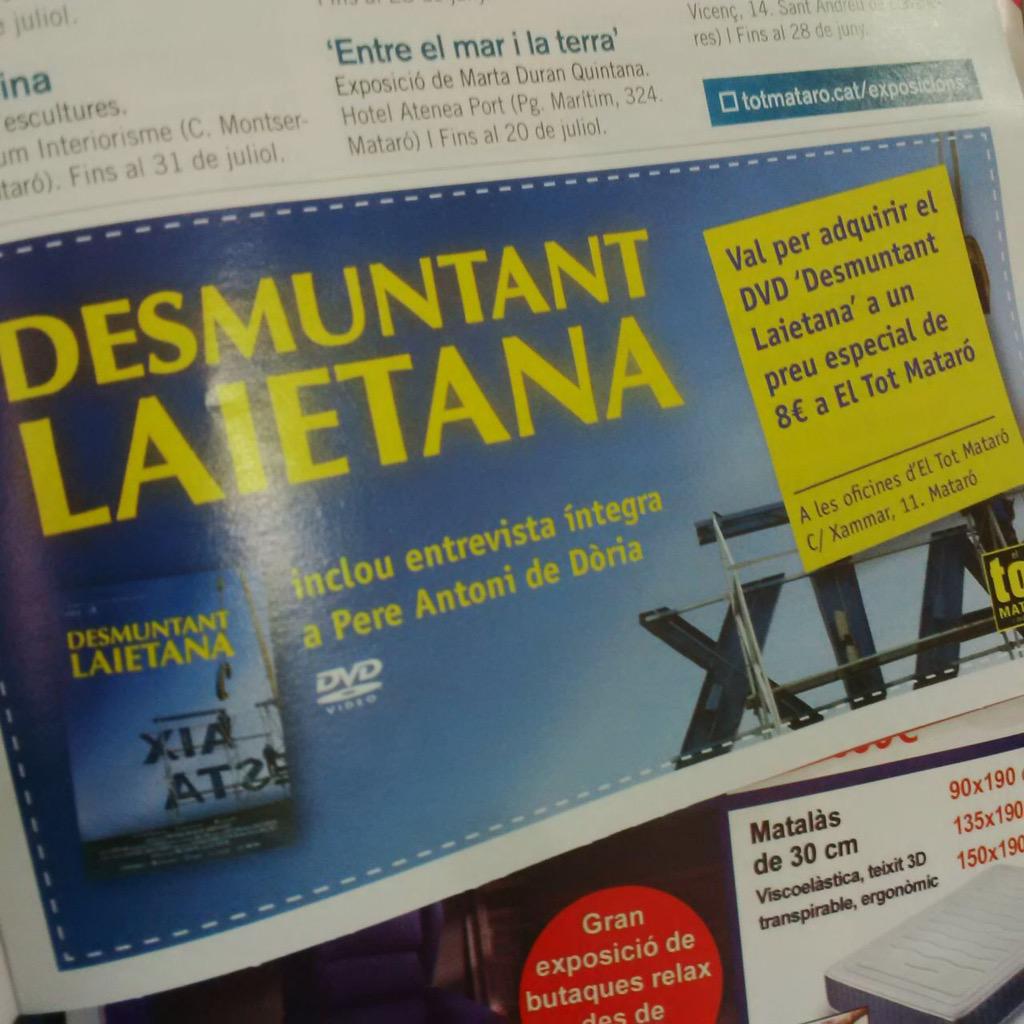 Amb aquest val del <a href="/totmataro/">El Tot Mataró i Maresme</a> podràs comprar un exemplar del DVD a 8eur. La setmana que ve al <a href="/Capgros/">Capgròs</a>