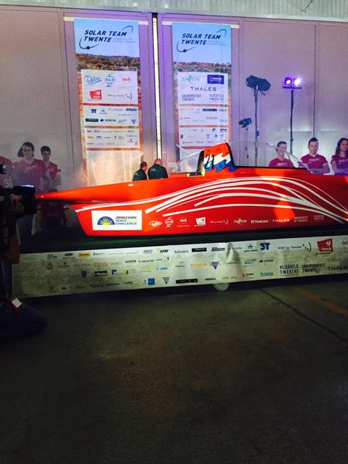 wimboomkamp's tweet photo. @solarteamtwente Red One Powered By human energy. @Saxion @UTwente @twente High Tech http://t.co/99cCCeZtXY