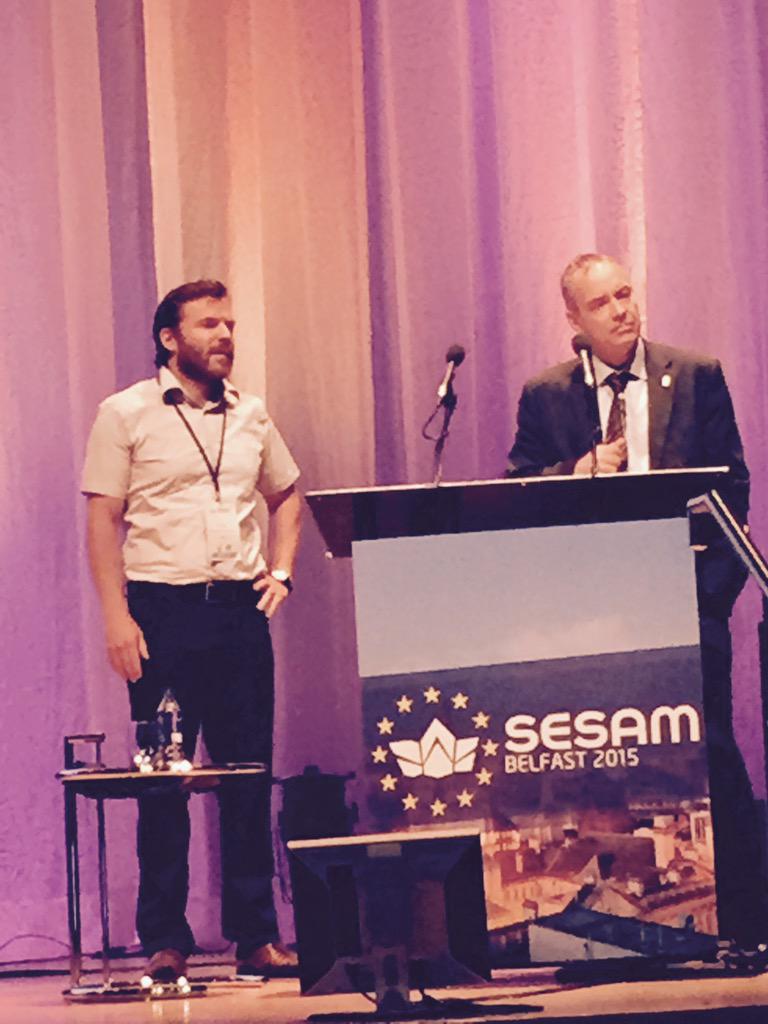 PHSIG_sesam's tweet photo. Congratulations Professor Andrew Newton&amp;Kai Kranz for the Lecture PH-SIG board members @SESAMSimulation @SESAM2015 http://t.co/fZOpuqfyDp