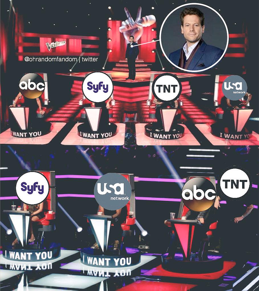 OhRandomFandom's tweet photo. Shaddup A B C. 

And turn your chairs now! @USA_Network @tntdrama @SyfyTV #SaveForever http://t.co/fsfbCXMnyg