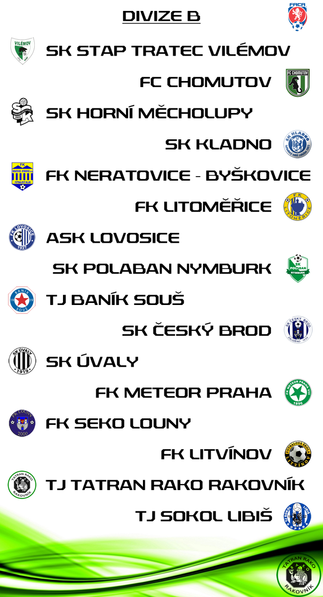TatranRakovnik's tweet photo. Divize B - 2015/16. http://t.co/fUcMmYAUxB