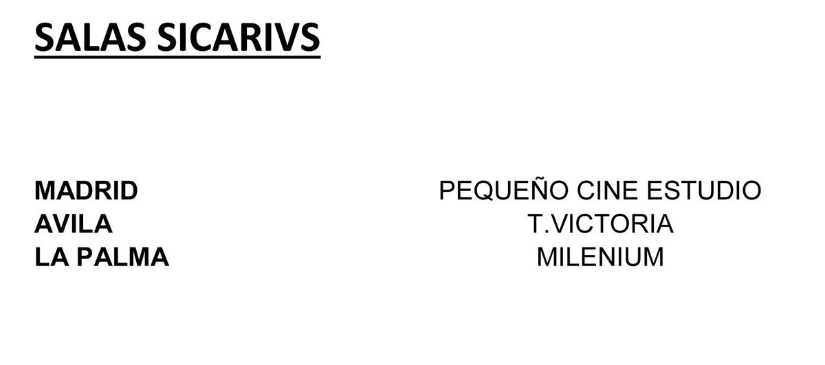 Estrenamos fin de semana, nueva ocasión para ir al cine a ver <a href="/Sicarivs/">Sicarius Mundus</a> ¡Seguimos en salas y no te la puedes perder¡