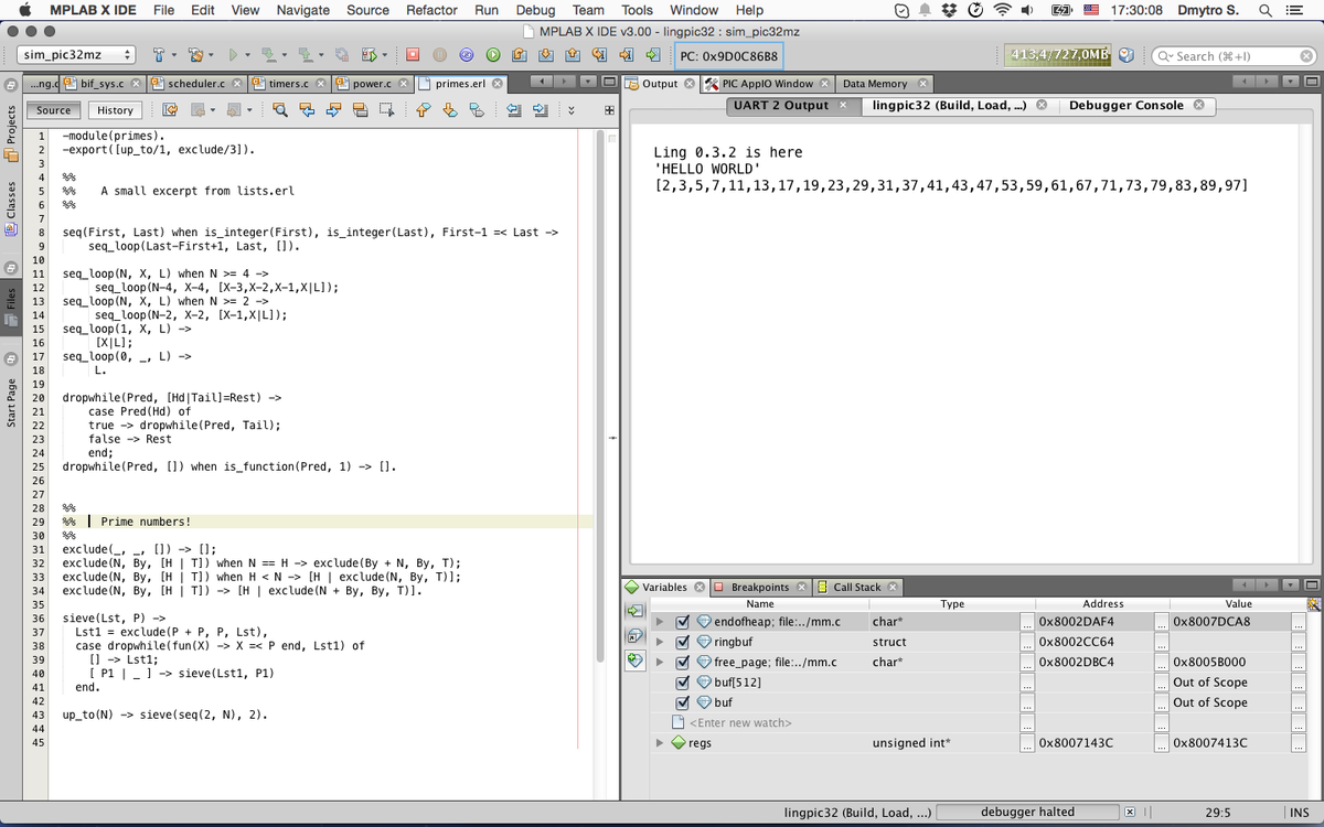 erlang_on_xen's tweet image. LING runs on PIC32 MCU (2M of Flash ROM, 512K RAM), more details - slideshare.net/vsovietov/ling… #erlang #mips #pic32