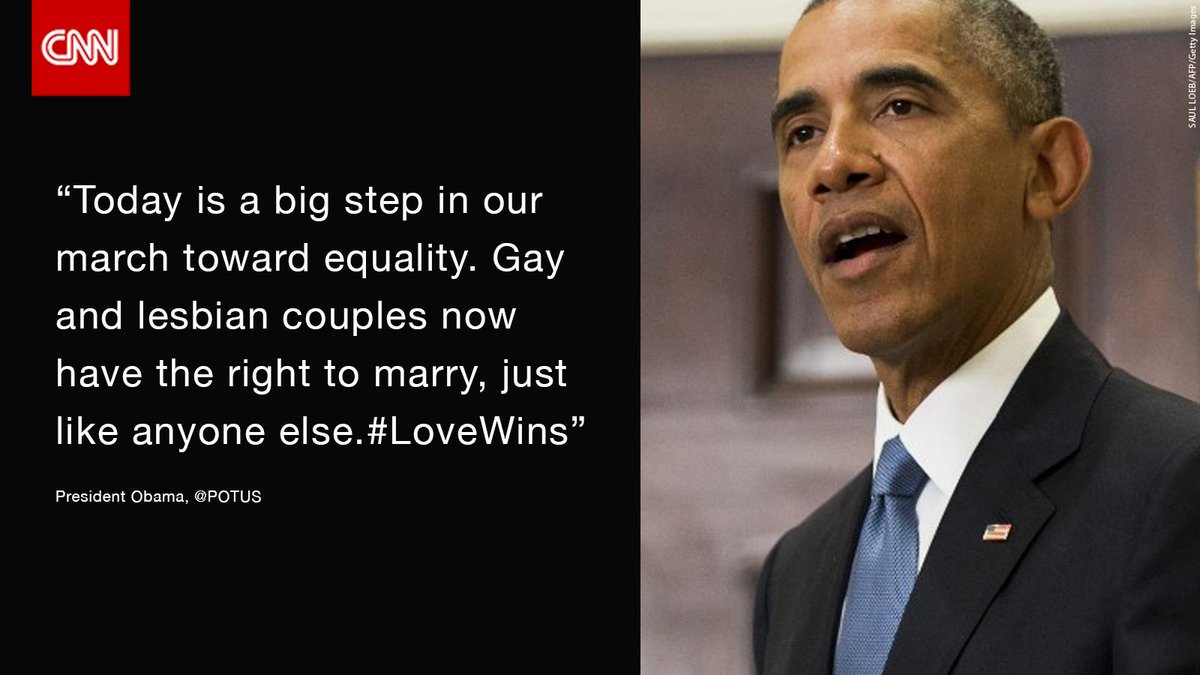 CNN's tweet photo. .@POTUS to address #SCOTUSMarriage decision soon. Watch live on CNNgo. http://t.co/UYpqI3w42L http://t.co/HIDiGgImwp