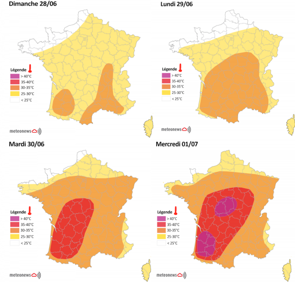 LorraineActu's tweet image. CARTES. Canicule en France et en Lorraine : jusqu’à 40°C bit.ly/1Hk6LoH