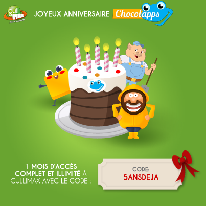 chocolapps's tweet photo. On fête encore notre anniversaire ce week-end !
1 mois GulliMax offert avec le code 5ANSDEJA
►https://t.co/wofCKlhUYM http://t.co/2WSSLbABB8