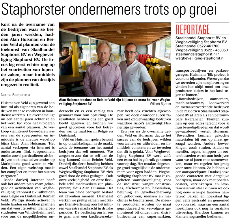 Trots op dit mooie artikel <a href="/MeppelerCourant/">Meppeler Courant</a> #sterkstaal #staphorst