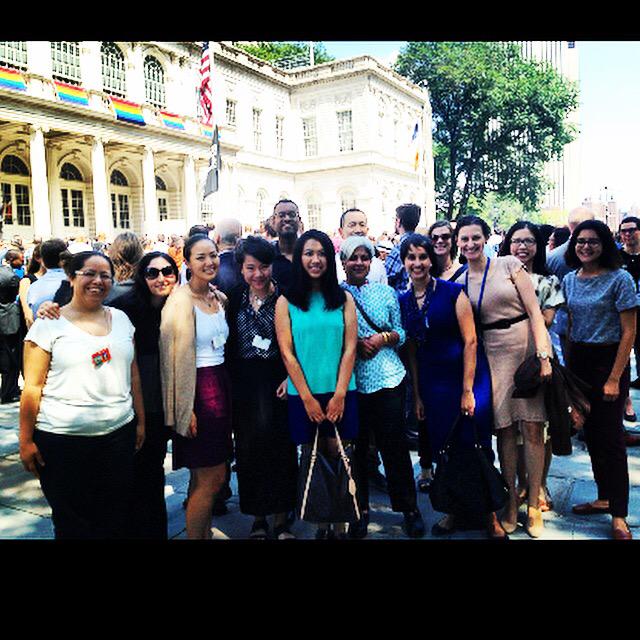 Mayor de Blasio just married a gay couple in honor of epic Supreme Ct victory! This is a slice of MOIA!