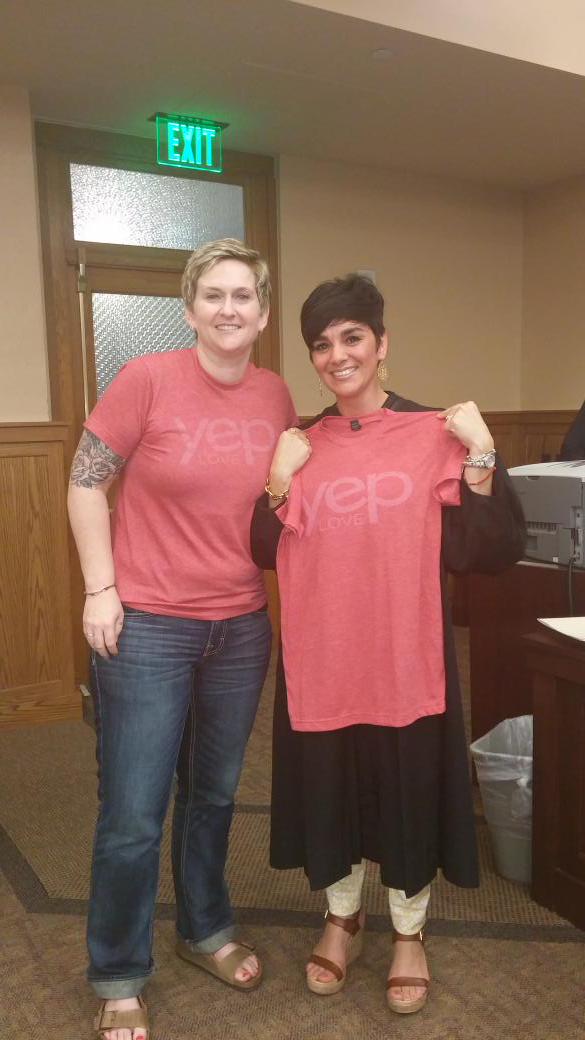 Celebrating this landmark day @SAcourthouse for weddings of friends #LoveWins #yepThreads #SCOTUSMarriage #50states