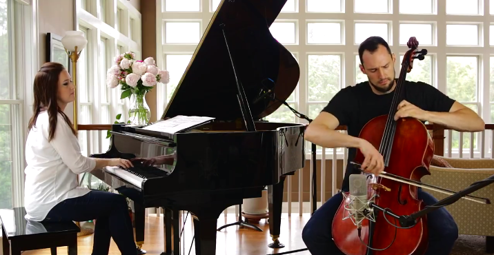 ClassicFM's tweet photo. A piano &amp; cello (with lots of vibrato) makes @TaylorSwift13​ sound like a Schumann Fantasie: http://t.co/Flz6B0ouEX http://t.co/avGJIdbmUG