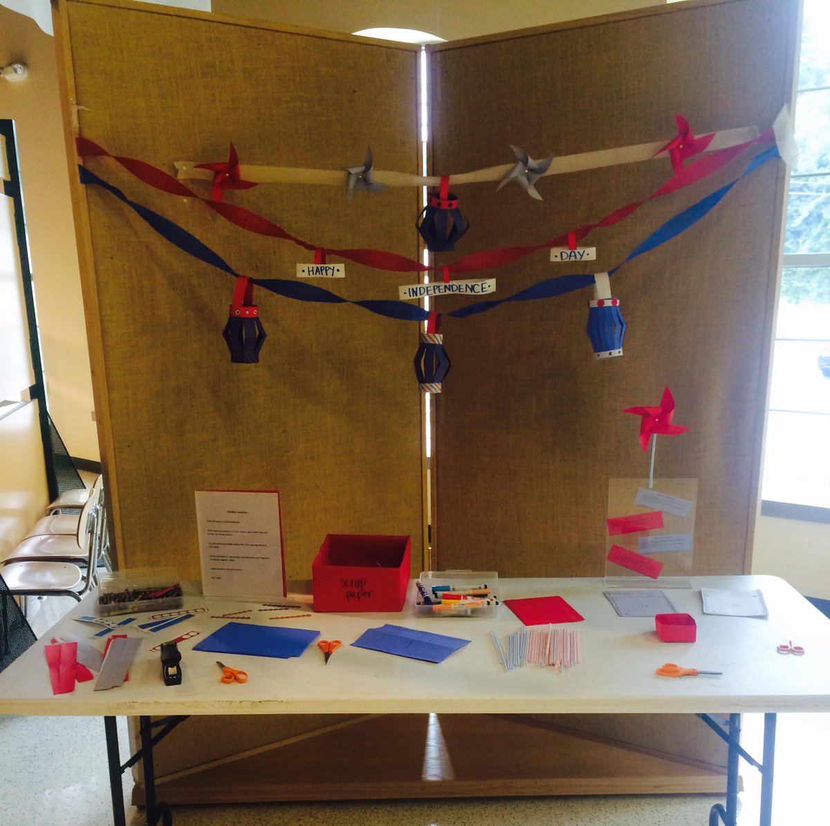 Stop by the Paper Discovery Center to make some Fourth of July decorations before the holiday!
