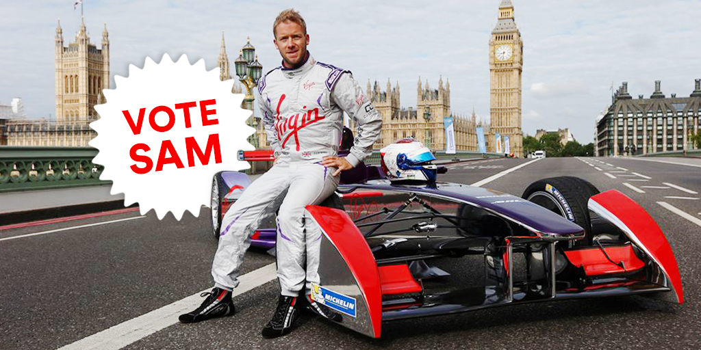 virginmedia's tweet photo. Give Britain a #FanBoost and vote for Sam in this Saturday's #LondonePrix ! http://t.co/rKtnAA9sab http://t.co/TuPoUMfvvm