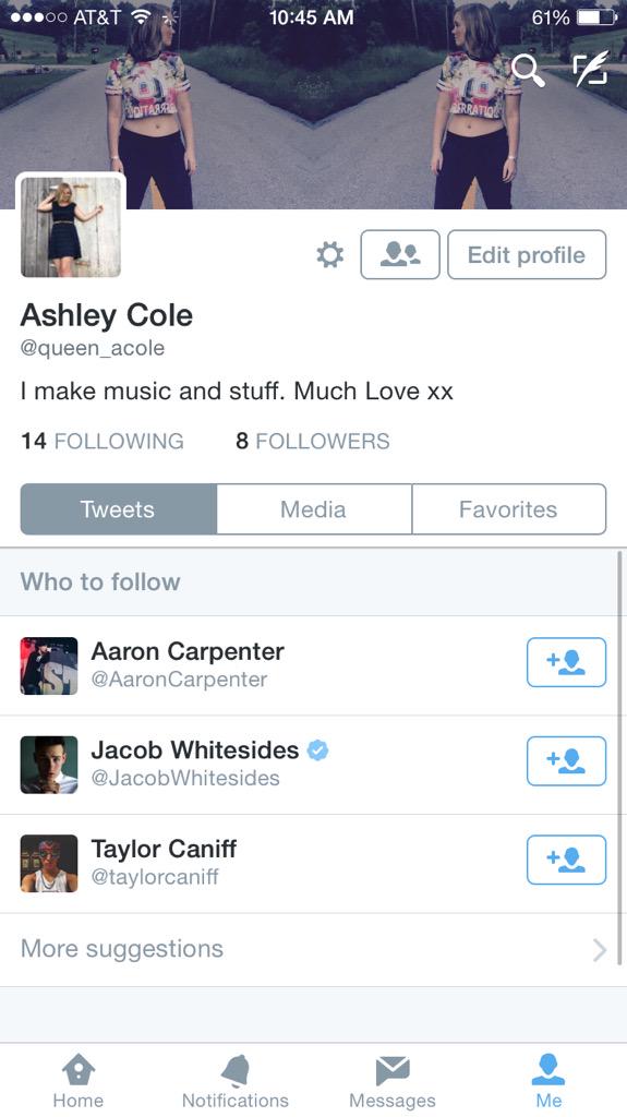 imashleytaul's tweet photo. Made an account for my music. @queen_acole - FOLLOW IT - http://t.co/sjXR78N5Ob