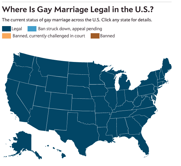 Slate's tweet image. UPDATE, June 26, 2015: The following map has been updated: slate.me/1Ja2e5X
