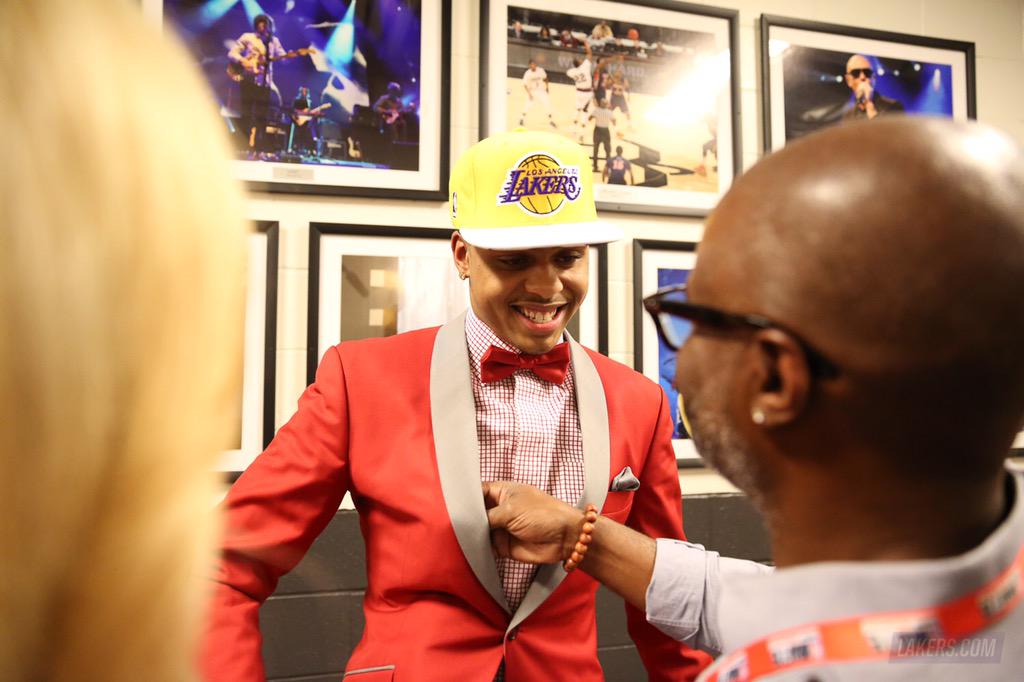 Lakers's tweet image. Go all-access w/ @Dloading after being selected with the #2 pick by the Lakers: on.nba.com/1JnRune #LALoading
