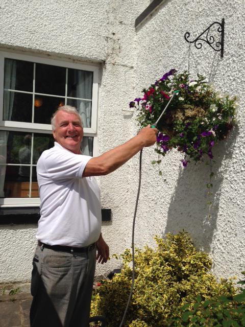 CavGC's tweet photo. Cavendish Ladies toiled in the sun to beautify the garden areas by reception. JB was 'flower watering monitor! http://t.co/igVY4CuVNV