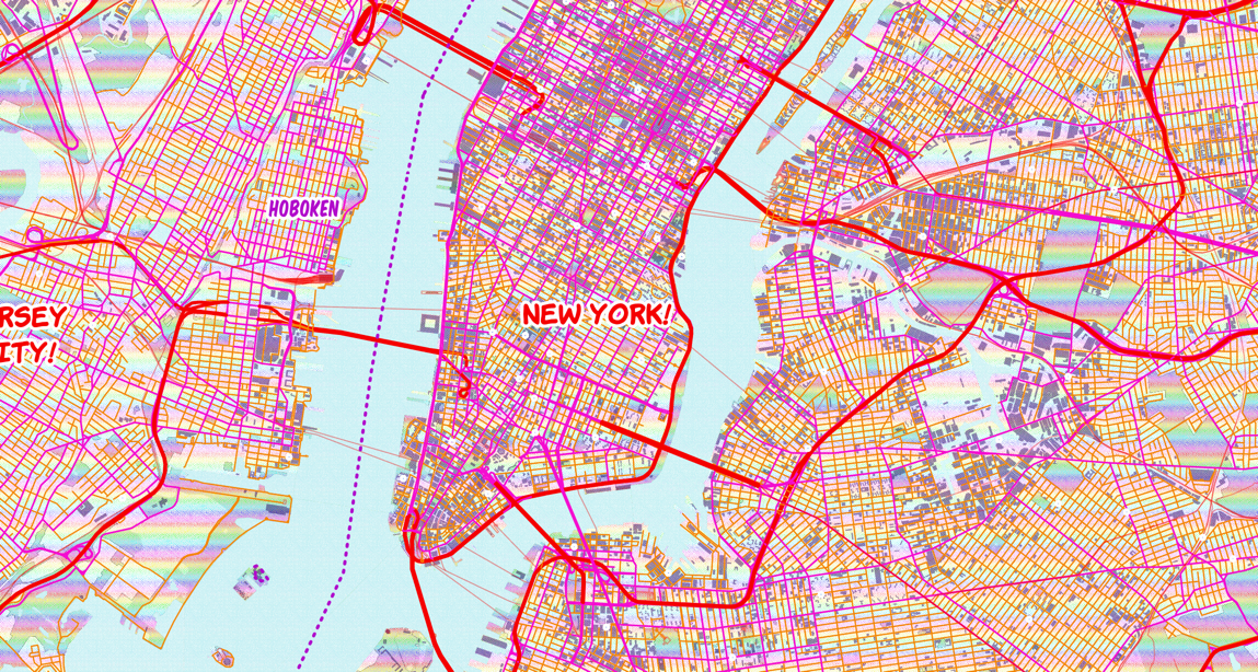 amyleew's tweet photo. Rainbow map! #LoveWins https://t.co/OABLmKOhzC @Mapbox http://t.co/K4oNPoa5NR