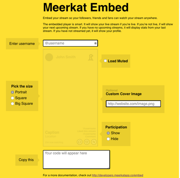MeerkatAPI's tweet image. Embeddable Meerkat Player!
Check out the documentation 😎
developers.meerkatapp.co/embed/