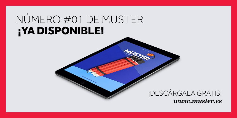mustermag's tweet photo. ¡EL NÚMERO 01 DE MUSTER YA ESTÁ DISPONIBLE! ¿A qué estáis esperando? https://t.co/ufcRf2G3oh #muster01 #muster #ipad http://t.co/L1Fvh5eCCS