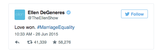 BuzzFeedCeleb's tweet photo. Celebrities react to nationwide marriage equality http://t.co/MLz2ZqTRjc http://t.co/LAAy5ce0NE