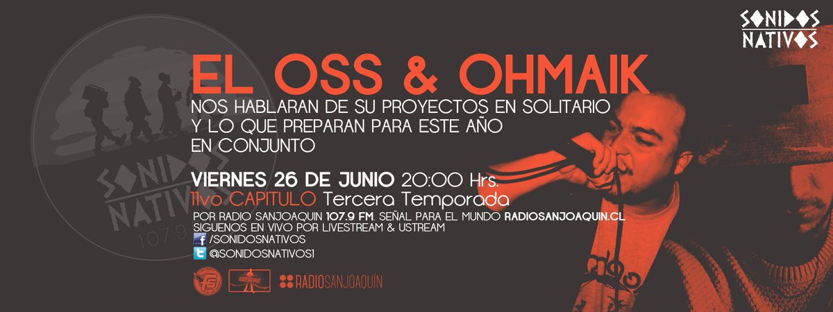 ohmaik's tweet photo. Hoy estaré en la Radio SanJoaquin por el programa @sonidosnativos1 conversando de mi album GEMS y lo nuevo con #eloss http://t.co/yICNEOdAfl