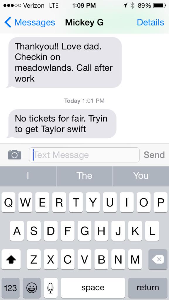 GstringDeluxe7's tweet photo. My dad said he was trying to get tickets to the meadowlands fair then sent me this.... http://t.co/PKLl87J62G