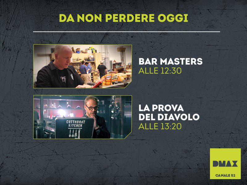 dmaxitalia's tweet photo. Non perdete #BarMasters alle 13:05 e - subito dopo - #LaProvaDelDiavolo alle 14:05. http://t.co/wIvpFR7drY