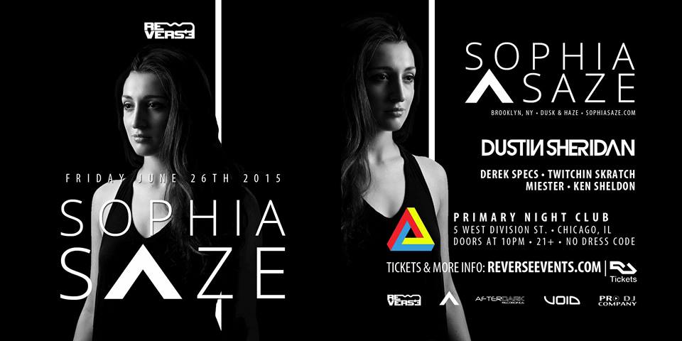 PrimaryChi's tweet photo. Tonight @ReverseEvents presents @sophiasaze at @Primarypresents  Primary Night Club  5 W. Division/Chicago/IL/60610 http://t.co/stxtn2L7Kz