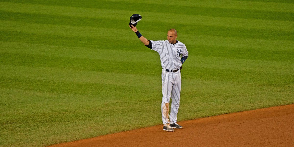 MLB's tweet photo. On his 41st birthday, remember the coolness that is The Captain. 

On and off the field. http://t.co/meshoNYdmy http://t.co/sUgefNFZGD