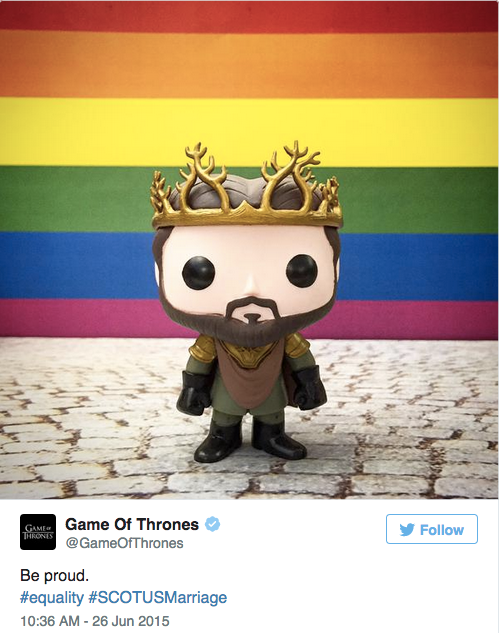 BuzzFeed's tweet photo. 32 of the best brand tweets celebrating marriage equality http://t.co/M0DTyWLKhl http://t.co/WPnJKEltEl