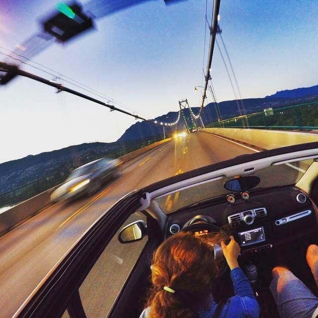 Geoffrey_Bird's tweet photo. Top down kind of night. #explorebc #gopro #smartcanada #smartcar #drive #latergram #northvan #bridge #potd #picoftโฆ http://t.co/L5xtuHNaak