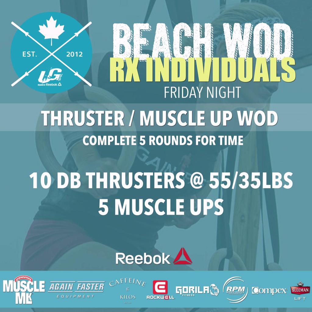 RX Individuals first look at Friday night. 
#UGSeries #BeachWOD
