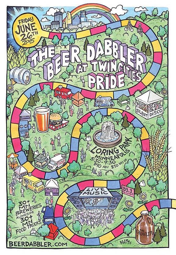 Celebrate #PrideDabbler with us tonight in Loring Park. We're pouring SIX, Zero Hour, Mary Ann and Radler.