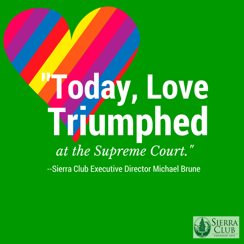 BeyondNatGas's tweet photo. Today, the Supreme Court established marriage equality nationwide in a 5-4 decision! #LoveWins http://t.co/du6BJUdBBz http://t.co/5oqmNNfJiQ