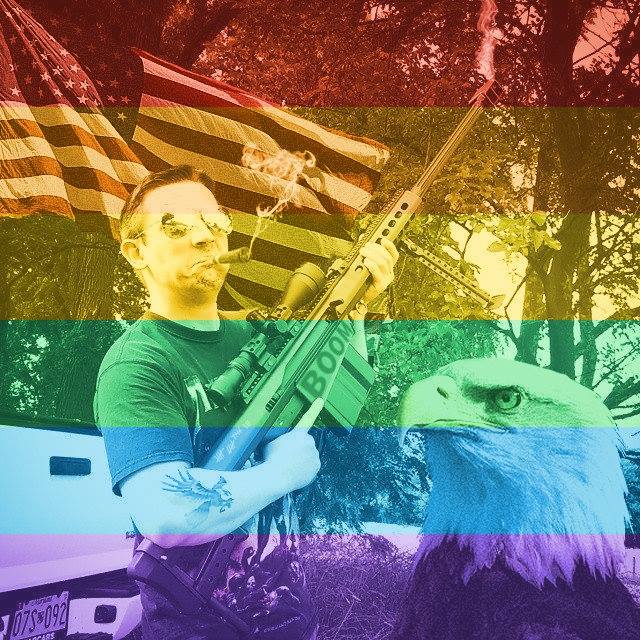 horrorfemme's tweet photo. My friend's new profile pic is amazing: #LoveWins #suchfreedom #muchpride #allthetestosterone http://t.co/C4NGeqoflI