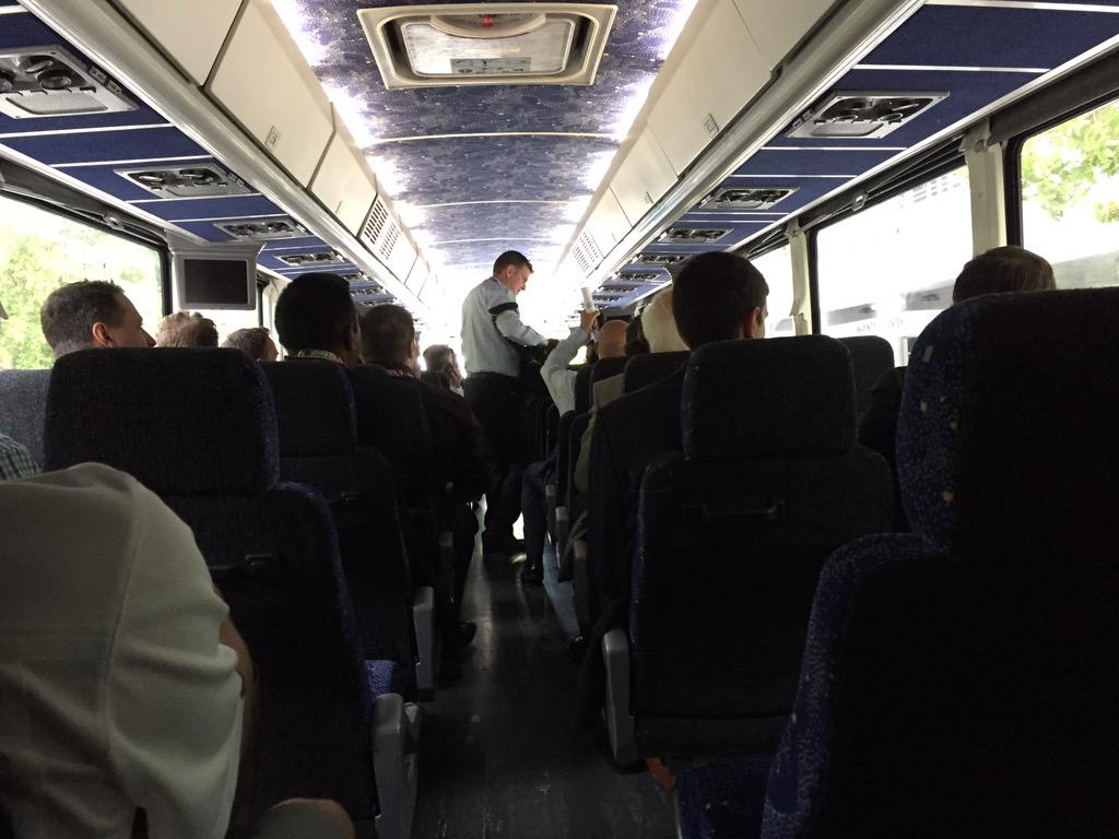 MarkEdwardsHP's tweet photo. First shuttle ready to get rolling to the rink. #NHLDraft #BeachDraft http://t.co/wA2uuo12Xj