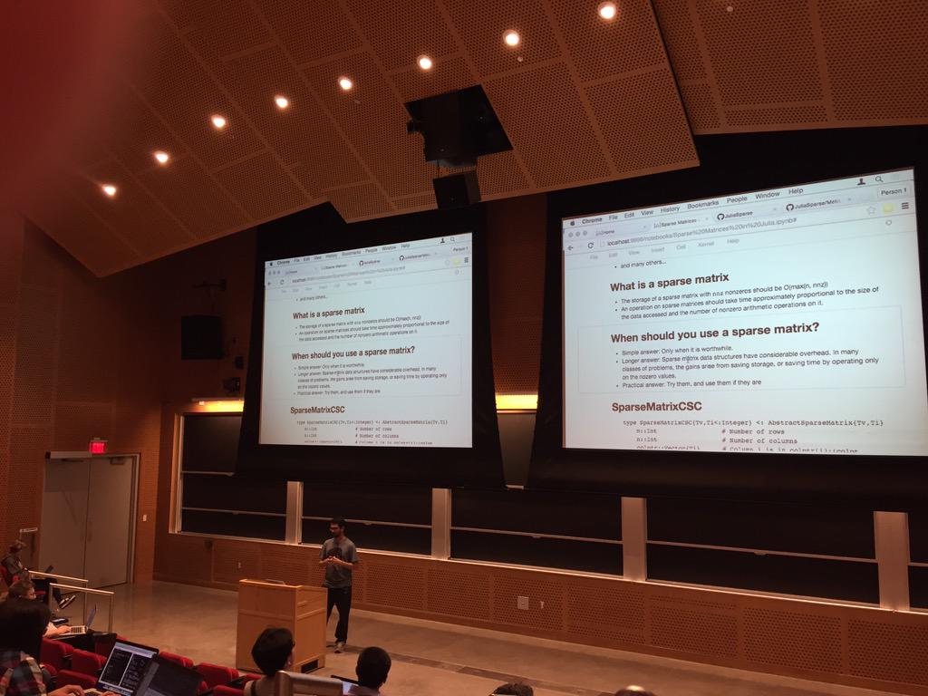 dontusethiscode's tweet photo. Celeb spotting, @JuliaLanguage edition: @Viral_B_Shah, core contributor &amp; Julia Computing cofounder! #juliacon2015 http://t.co/MUIh9C7foT