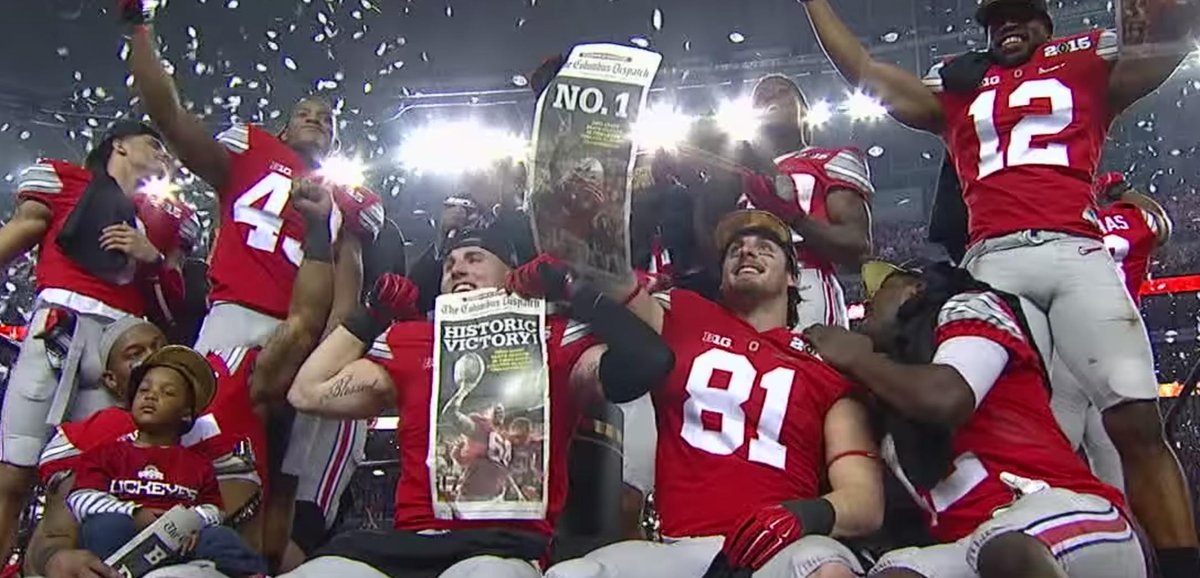 BleacherReport's tweet photo. VIDEO: Ohio State football releases thrilling 2015 hype tape highlighting returning athletes http://t.co/EnGYZJ5O4C http://t.co/YAOSdDVZTd