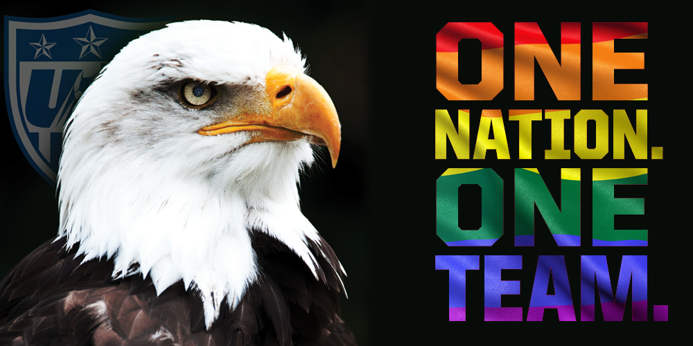 USMNT's tweet photo. More than ever, today we are #OneNationOneTeam #LoveWins http://t.co/fBbFhHmFHT