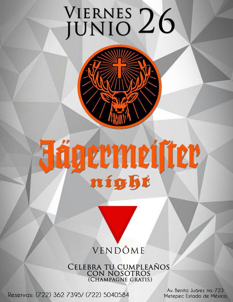 classicotolus's tweet photo. Jäger y Vendome -> ¡La mejor combinación!.
Botella de regalo a los cumpleañeros de Junio.
Reserva al 7223627395 http://t.co/gVfKWa43zF