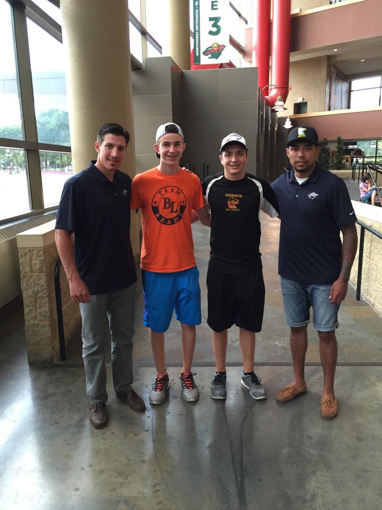 EvanLattimer's tweet photo. Ryan Carter and Matt Dumba @zach_wosepka http://t.co/bQkyG39bDa