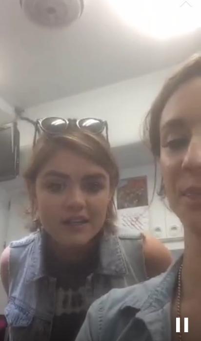 miss_jillyb's tweet image. Today, Lucy &amp;amp; Troian ❤ #Sparia on set 6x11 #PLL #PLLTimeJump