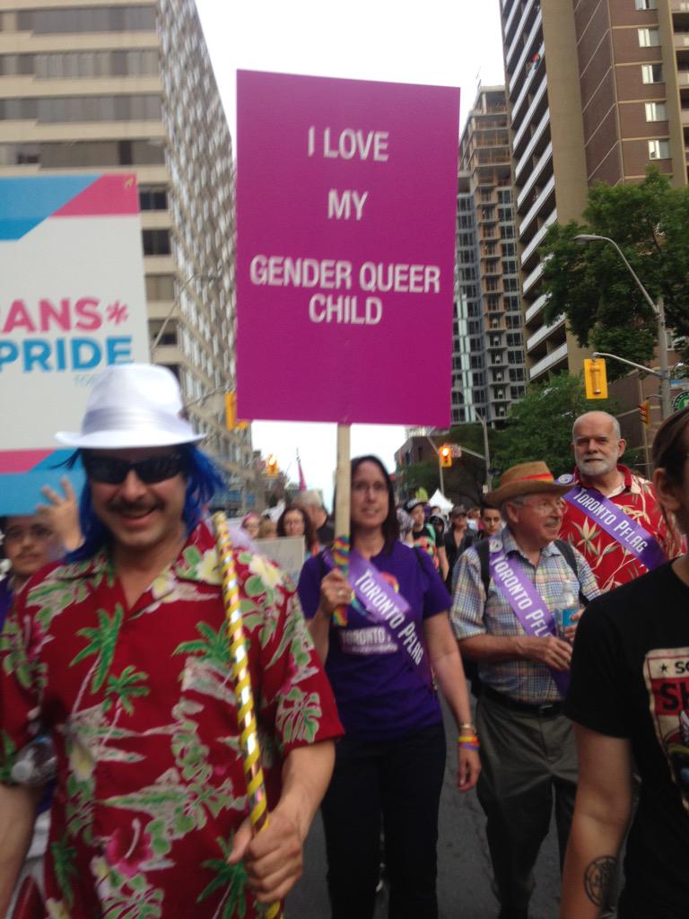 CityCristinaH's tweet photo. #PrideTO 's #transparade is a true family event.  @CityNews #LoveWins http://t.co/0KivJ00kyf