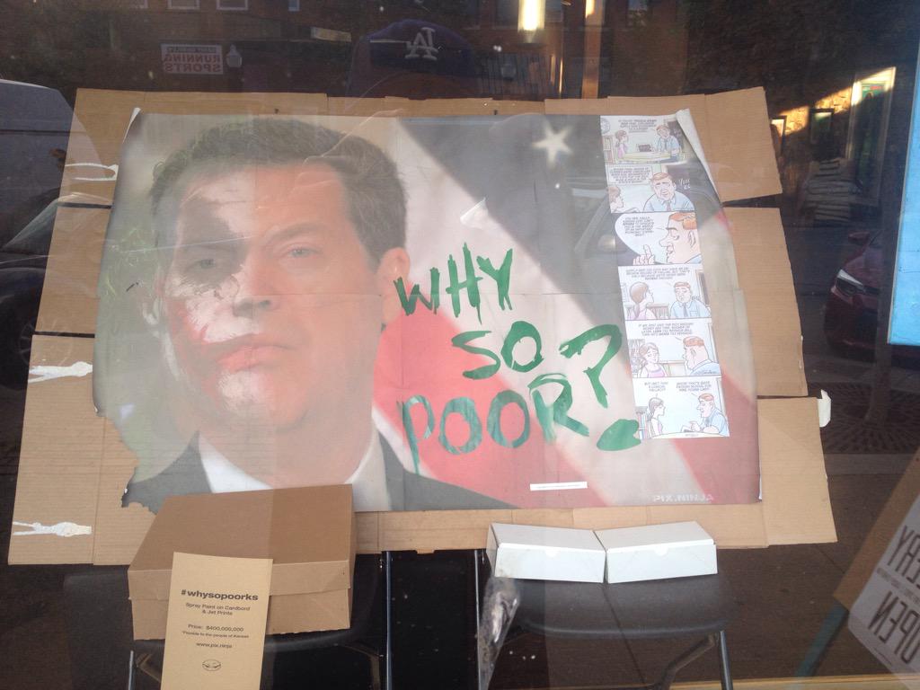 ThePixNinja's tweet photo. #whysopoorks now in the window at 840 Mass! Price tag: $400,000,000. #LFK #freestatefest http://t.co/R826jqaRPJ