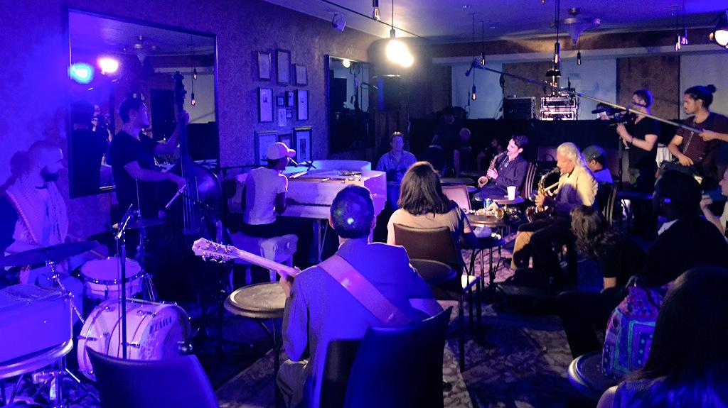 Chase's tweet image. We don't mind this shade of blue. #soundcheck #SocialMusicNomad