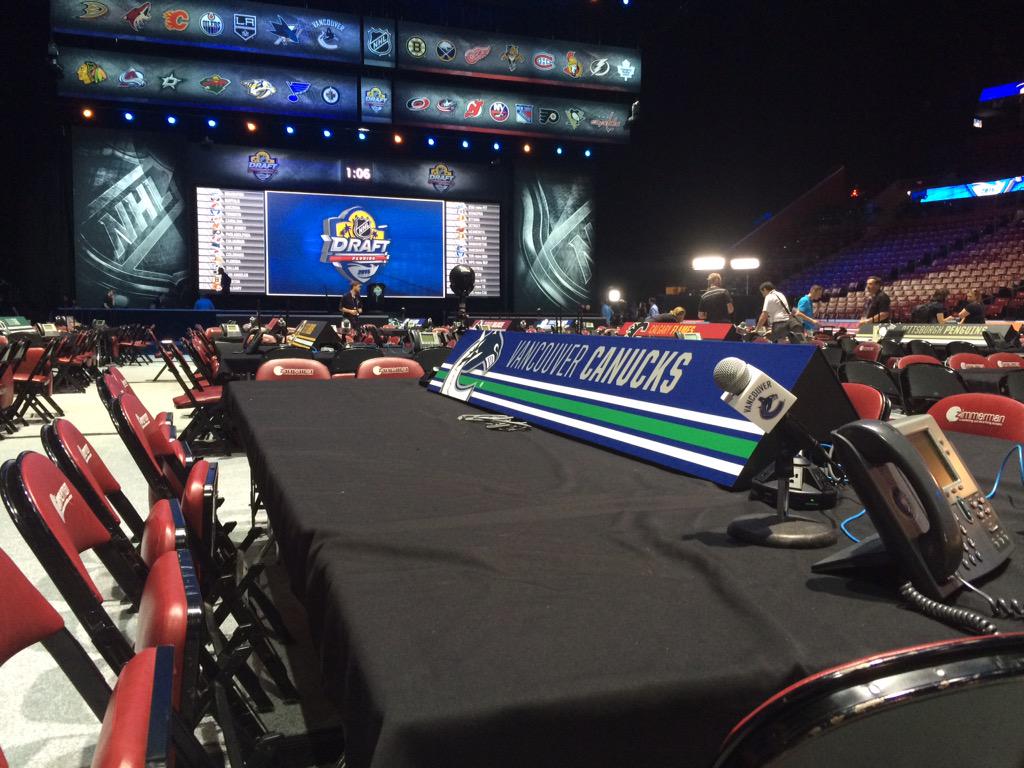 Canucks's tweet photo. We're in the house. #Canucks fans, welcome to the #NHLDraft. http://t.co/co9OCTCITX